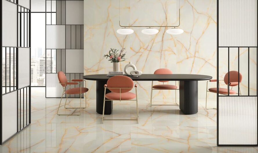 Керамогранит ONICE GOLD PUL. (6mm) (полированная) 120×260 от TAU Ceramica (Испания)